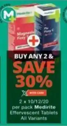 Checkers Hyper Medirite Effervescent Tablets All Variants offer