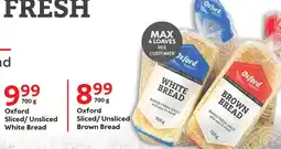 Oxford Freshmarket Oxford Sliced/Unsliced White Bread offer