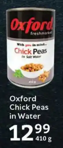 Oxford Freshmarket Oxford Chick Peas in Water offer