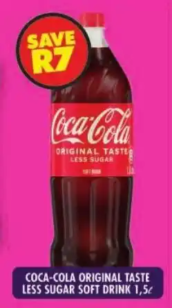 Shoprite Coca-cola original taste less sugar soft drink offer