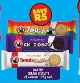 Shoprite Bakers cream biscuits all variants offer