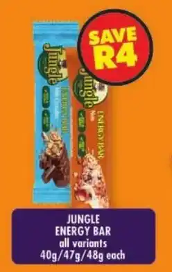 Shoprite Jungle energy bar all variants offer