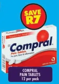 Shoprite Compral pain tablets offer