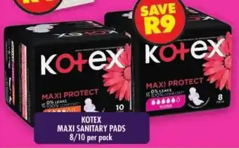 Shoprite Kotex maxi sanitary pads offer