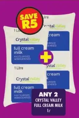 Shoprite Crystal valley full cream milk offer