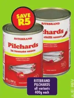 Shoprite Ritebrand pilchards all variants offer