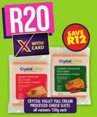 Shoprite Crystal valley full cream processed cheese slices all variants offer