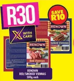 Shoprite Renown red/smoked viennas offer