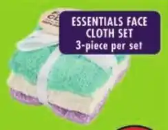 Shoprite Essentials face cloth set offer