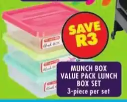 Shoprite Munch box value pack lunch box set offer