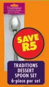 Shoprite Traditions dessert spoon set offer