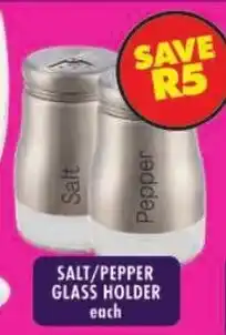 Shoprite Salt/pepper glass holder offer