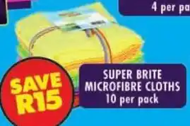 Shoprite Super brite microfibre cloths offer