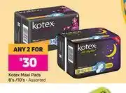 Game Kotex Maxi Pads Assorted-For Any 2 x 8's/10's offer