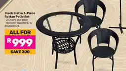 Game Black Bistro Rattan Patio Set offer