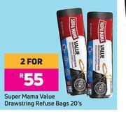 Game Super Mama Value Drawstring Refuse Bags-For 2 x 20's offer
