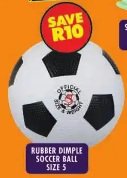 Shoprite Rubber dimple soccer ball offer