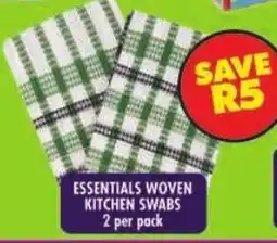 Shoprite Essentials woven kitchen swabs offer