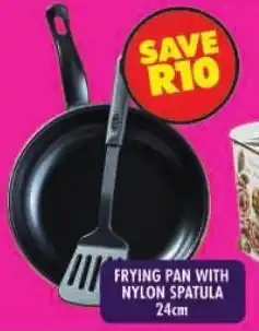 Shoprite Frying pan with nylon spatula offer