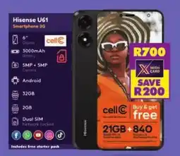 Shoprite Hisense U61 Smartphone 3G offer