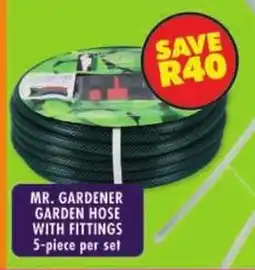 Shoprite Mr. gardener garden hose with fittings offer