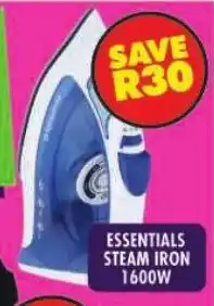 Shoprite Essentials steam iron 1600w offer