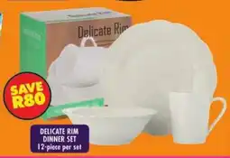 Shoprite Delicate rim dinner set offer