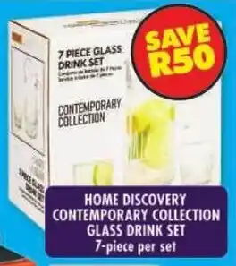 Shoprite Home discovery contemporary collection glass drink set offer