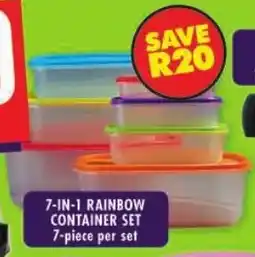 Shoprite 7-in-1 rainbow container set offer