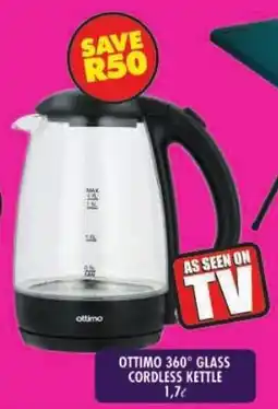 Shoprite Ottimo 360° glass cordless kettle offer