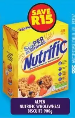 Shoprite Alpen nutrific wholewheat biscuits offer