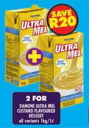 Shoprite Danone ultra mel custard flavoured dessert offer