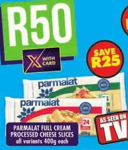 Shoprite Parmalat full cream processed cheese slices all variants offer