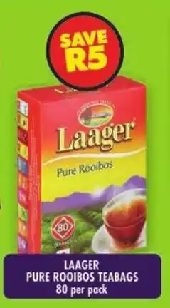 Shoprite Laager pure rooibos teabags offer