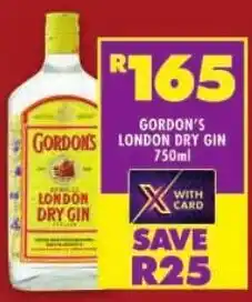 Shoprite Gordon's london dry gin offer