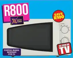 Shoprite Essentials manual microwave oven offer