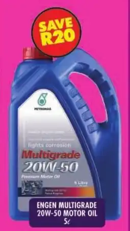 Shoprite Engen multigrade 20w-50 motor oil offer