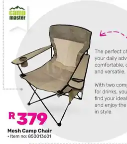 Game Camp Master Mesh Camp Chair offer