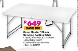 Game Camp Master Camping Folding Table offer