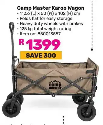 Game Camp Master Karoo Wagon offer