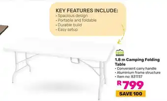 Game Camp Master Camping Folding Table offer