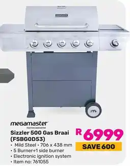 Game Megamaster Sizzler 500 Gas Braai offer