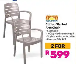 Game GOLD SUN Clifton Slatted Arm Chair offer