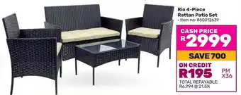 Game Rio Rattan Patio Set offer