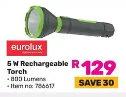 Game Eurolux 5 W Rechargeable Torch offer