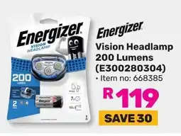 Game Energizer Vision Headlamp 200 Lumens offer