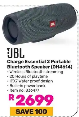 Game JBL Charge Essential 2 Portable Bluetooth Speaker offer