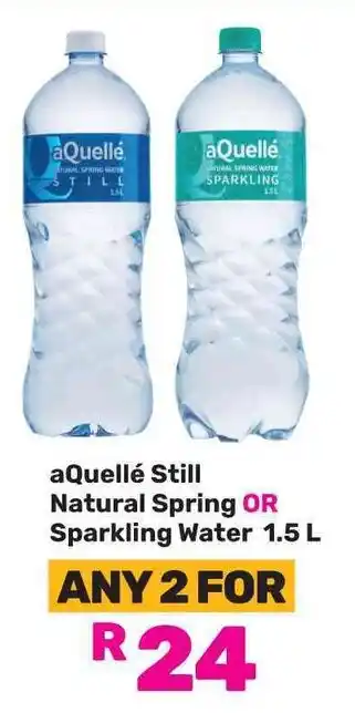 Game aQuellé Still Natural Spring OR Sparkling Water offer