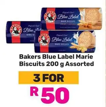 Game Bakers Blue Label Marie Biscuits Assorted offer