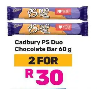 Game Cadbury PS Duo Chocolate Bar offer